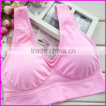 Non-trace vest wipes bosom No rims yoga bra with breast implants