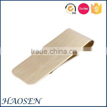 2016 Wholesale Manufacturer Stainless Steel Money Clip Gold