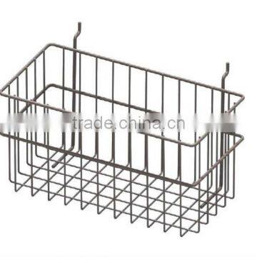 Slatwall wire display basket