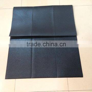 Folding Black Treadmill Floor Mat With Shockproof , Treadmill Shock Absorber Mat photo-4