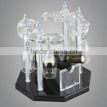 custom clear acrylic wine display with logo