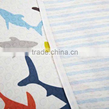 Wholesale Fish Pattern 100% Cotton Knitted Blanket/Summer Quilt photo-2