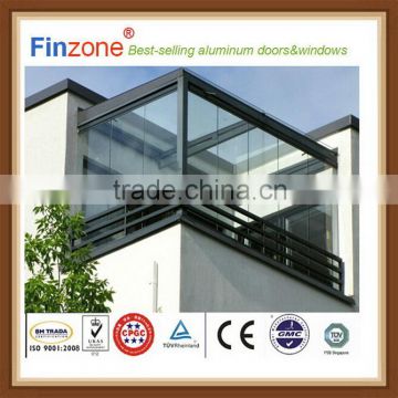 Top level professional residence frameless glass window