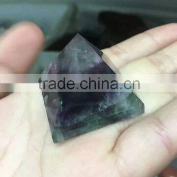 Wholesale natural rainbow fluorite crystal pyramid for home decoration