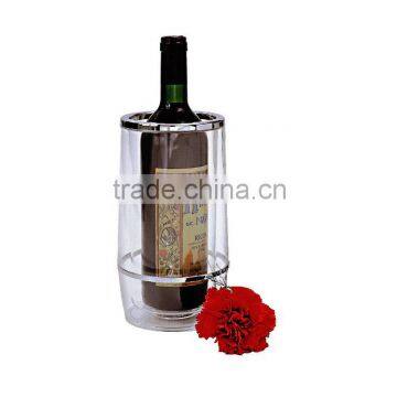 1.5L double wall clear acrylic champagne wine bucket for one bottle