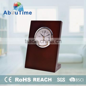 Funny desk wood frame wood wall clock for mechanical movement