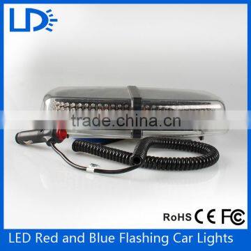 2016 High power Red & Blue LED Waterproof Magnets Strobe Flash Lamp Auto Warning light Beacon EMERGENCY Police firemen Light