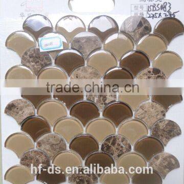 marble mixed glass mosaic