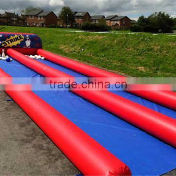 Popular 2016 inflatable bowling skittles/adults and kids inflatable bowling games/Inflatable bowling track customized