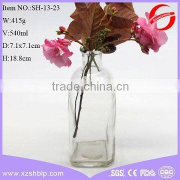 Hot Sale Square Shaped Empty Aroma Reed Diffuser Glass Bottles With Cork Decorative Glass Jar for Home photo-5