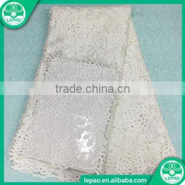 Wholesale High Quality African Heavy Swiss Guipue Lace Fabric Stores in China photo-2