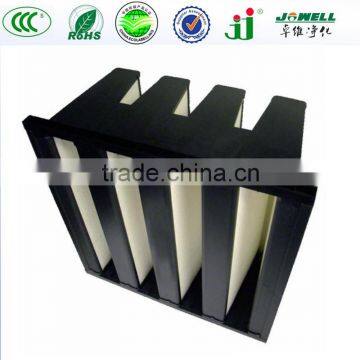 Large Air Volume V Bank Air Filter,medium efficiency air filter,V bank air filter
