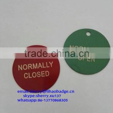 cheap wholesale custom circle shape logo metal nameplate / stainless steel tag