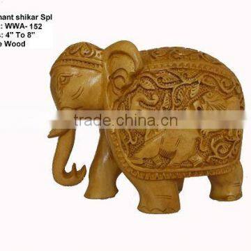 wood carving elephant