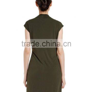 Olivedrab Dress Slim Dress 2016 Women Dress photo-4