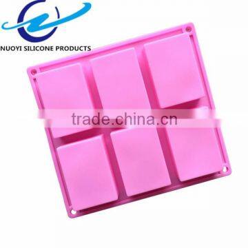 6 Cavities Rectangle Silicone Soap Molds photo-3