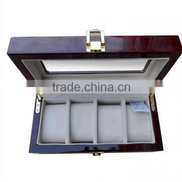 Chinese Factories Wholesale Custom Wooden 4 Slot Watches Boxes, Fashion Beautiful Display Box photo-2
