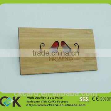 New design custom wooden card with hollow out