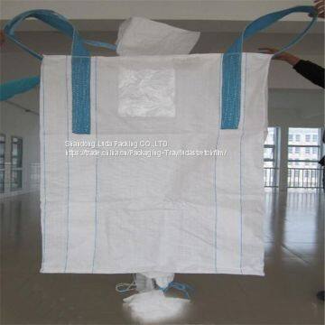 PP ton bags for food and sand jumbo 1000kg Skirt Top Bulk Bag