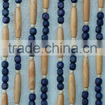 Wood bead curtain