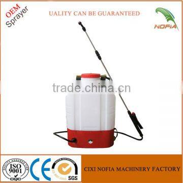 Agricultural battery operated rechargeable electric backpack sprayer