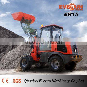 Everun Brand ER15 Front Wheel Loader With Agricultral Tyre photo-5