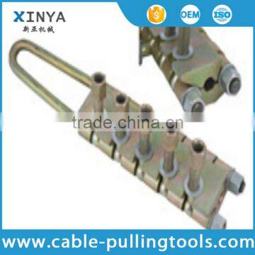 Bolt type round strand wire rope grips for tightening