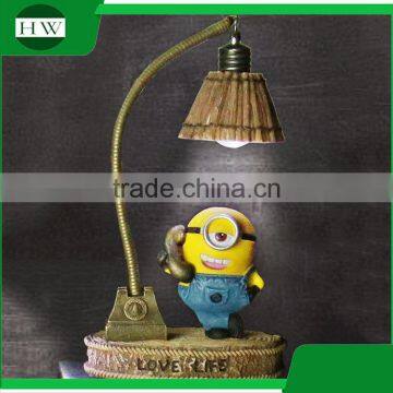 Resin Decorative Cartoon Minions Eye Protection Battery Operated Led Study Reading Desk Table Night Light Lamp photo-3