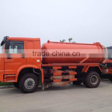 QINGZHUAN HOWO 4X4 sewage suction truck 8M3 truck sale