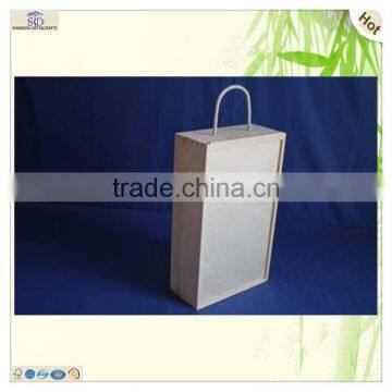 Decorative Single Bottle Pine Wood Wine Boxes photo-5