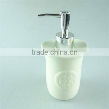 Ivory Ceramic Bathroom Set China, Bathroom Set 3 of Lotion Dispenser, Soap Dish, Tumbler photo-3