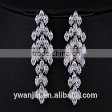 Wholesale Stock Small Order Fashion Women Long Style Garland Zircon Earrings photo-2