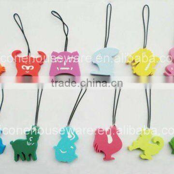 Fashion 12 Zodiac Sign Eco-friendly Silicon Mobile phone Pendant