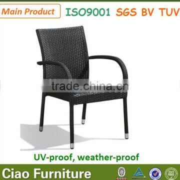 Padded Used Stackable Chairs With Aluminum Feet