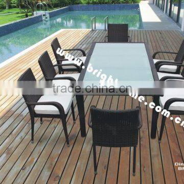 Aluminum Aluminium Dining Rattan Outdoor Garden Furniture