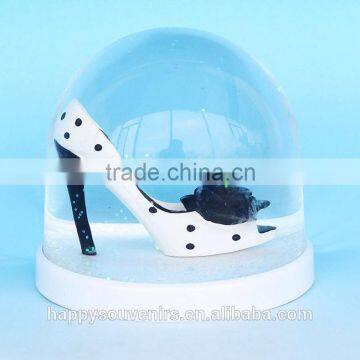 Beautiful Custom Women White Shoes Plastic Snow Globe photo-3