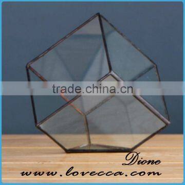 Lovely Various Size Flowers Artificial Wedding Metal Copper Glass Terrarium/Geometric Glass Terrarium Metal photo-3