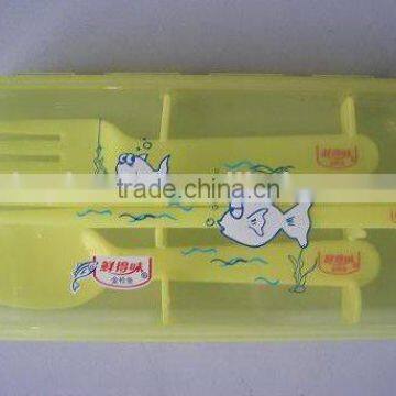 Plastic Cutlery Storage Box With Fork and Knife photo-3