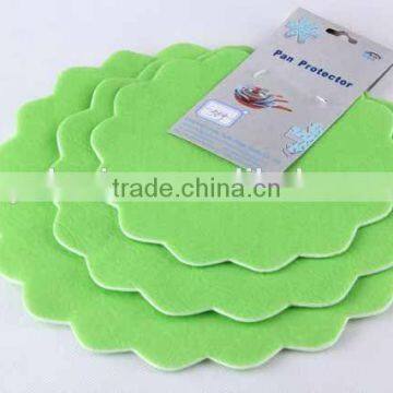 3pc Round Felt Cloth Placemat Printed Coaster photo-4