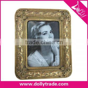 5"*7"European Style Resin Carved Golden Photo Frame