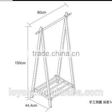 Wood Coat Rack Customizable Antique Wooden Valet Dress Hanging Stand Coat Rack photo-5