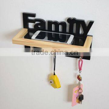 Wooden wall mounted key racks