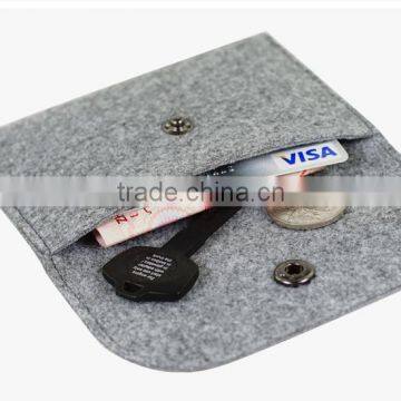Eco Friendly Personalized Grey Felt Card Holder for Available photo-2