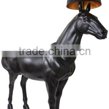 Bronze western horse statue lamp base