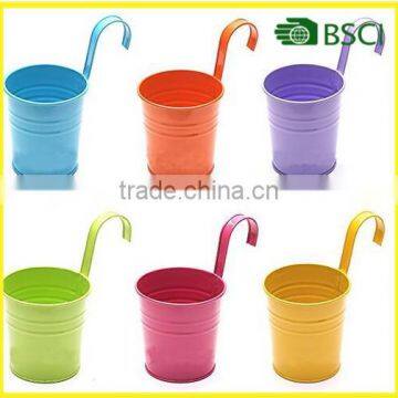 For Railing Balcony Patio Desk Windo Multicolor Metal Iron Indoor Outdoor Garden Planters Hanging Flower Plant Pot photo-2