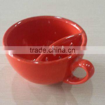 Wholesale 200ml Unique Ceramic Tea Filter Mug photo-4
