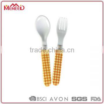 SGS certificate manufacturer bulk buy environmental melamine mini personal fork and spoon