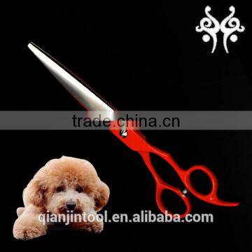 QJ-JP44 Red Pet Grooming Scissors, High Quality Dog Cleaning Grooming Scissors photo-2
