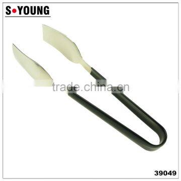 39049 Hot Sale Plastic coating Stainless Steel Kitchen Tongs BBQ Grill Food salad Tongs