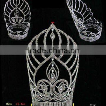 H172-121 Beauty Jewelry Rhinestone Fashion Big Pageant Crown photo-2